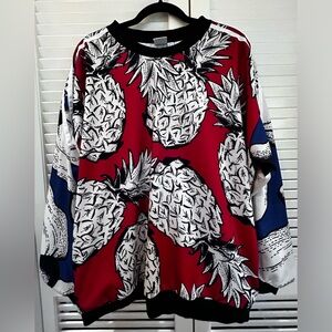 Adidas x Farm Rio, Pineapple and Monstera print Sweatshirt/Top with Pockets